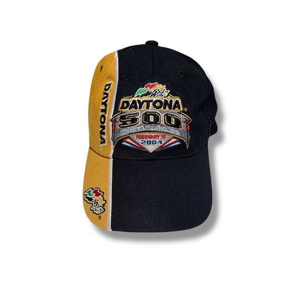 Other - Vintage 2004 Daytona 500 Champion Hat Adjustable Strap Navy Yellow